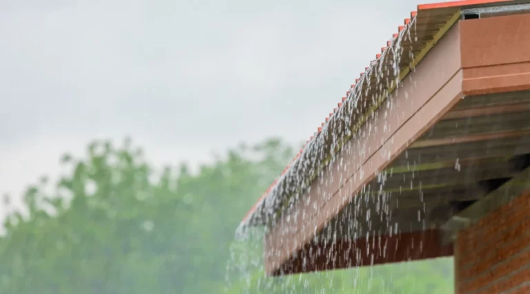 rain dripping off the edge of a roof